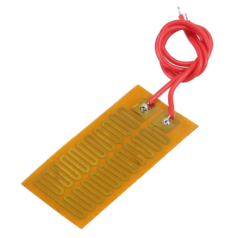 ACEIRMC 12pcs 25mmx50mm Film Heater Plate Adhesive Pad, PI Heating Elements Film 12V 7W Strip Heater Adhesive Polyimide Heater Plate (12V 7W 25mmx50mm) - Image 5